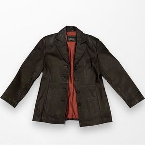 Vintage Adler 100% Leather Jacket Lamb Skin Black Size Medium